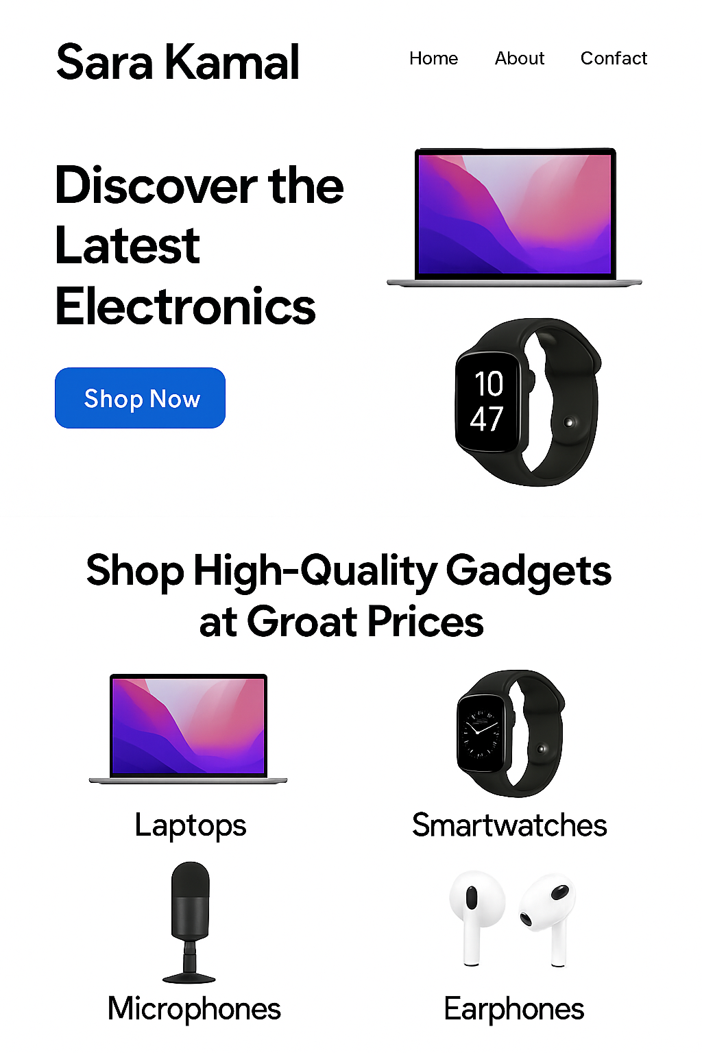 Sara Kamal Electronics Store Showcase (1)