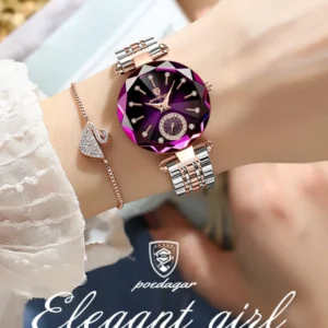 POEDAGAR Luxury Elegant Ladies Wristwatch Waterproof Stainless Steel Watch for Woman Simple Casual Dress Women's Quartz Watches